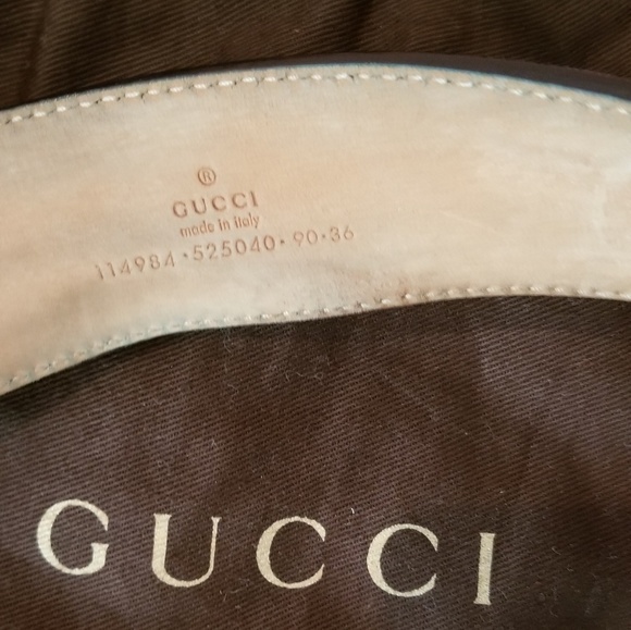 Gucci leather canvas belt - Picture 3 of 3